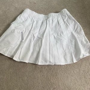 White tennis skirt